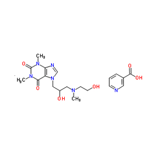 Xanthinol نيكوتينات CAS 437-74-1