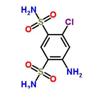 4-Amino-6-chlorobenzene-1 ، 3-disulfonamide CAS 121-30-2