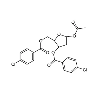 1-o-أسيتيل-3 ، 5-بيس-(4-كلوروبنزويل)-2-deoxy-D-ribose كاس 1207459-15-1