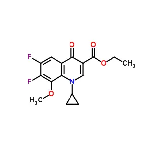 1-سيكلوبروبيل-6 ، 7-ديفلورو-1 ، حمض 4-dihydro-8-methoxy-4-oxo-3-quinolinecarboxylic إيثيل استر كاس 112811-71-9