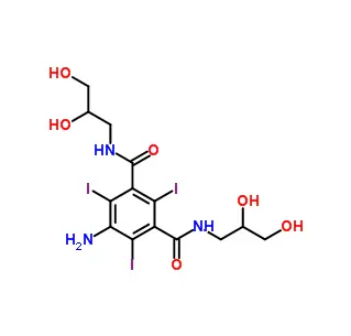 5-أمينو-إن ، إن-بيس (2-3-ديهيدروكسي بروبيل)-2,4 ، 6-تريودوه-1 ، 3-بينزينيدكاربوكساميد كاس 76801-93-9